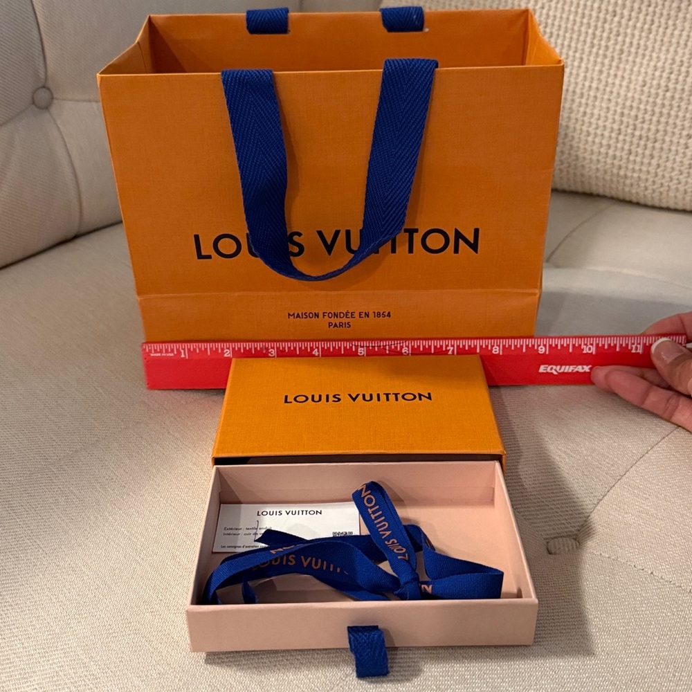 Louis Vuitton Gift Bag, Box and Ribbon.